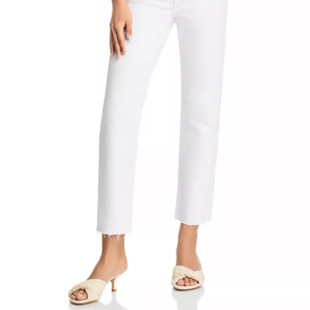 Aqua White Straight Leg Jeans